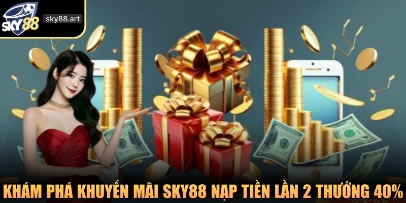 Khám phá khuyến mãi SKY88 nạp tiền lần 2 thưởng lên đến 40%